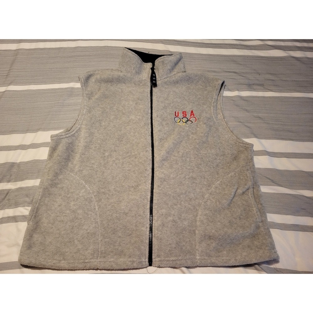USA Olympic Fleece Vest XL – Made in USA, Team USA Embroidered